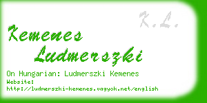 kemenes ludmerszki business card